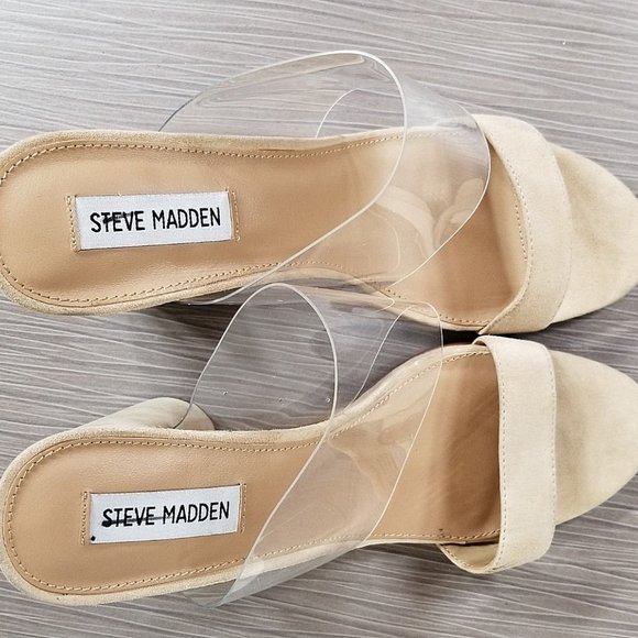 Steve Madden Cheers Slide Sandal, Nude Suede, Womens Size 9.5 M - Picture 9 of 11